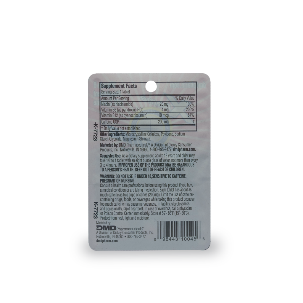 Xtreme Peptime® Mini-White High Energy Pills* - Xtremepeptime6Pack Back