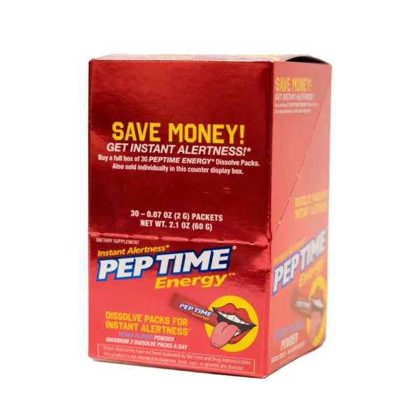 Peptime Energy 150Mg Dissolve Packs 30 Ct Box